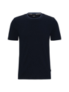 HUGO BOSS MEN'S SLIM-FIT T-SHIRT IN STRUCTURED COTTON WITH DOUBLE COLLAR