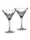 Waterford Lismore Diamond Martini Glasses, Set Of 2 In Neutral