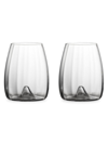 Waterford Elegance Optic 2-piece Stemless Wine Glass Set