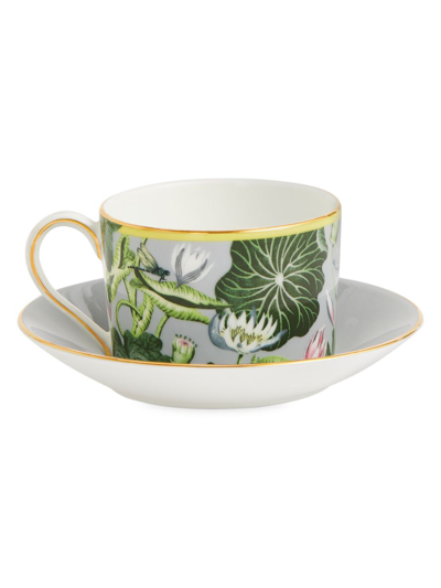 Wedgwood Waterlily Teacup And Saucer Set In Multi