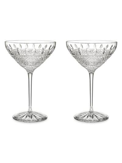 Waterford Irish Lace Crystal-glass Martini Glasses Set Of Two In Clear