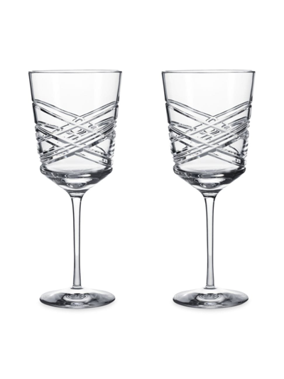 Waterford Aran Mastercraft White Wine Glasses, Set Of 2 - 150th Anniversary Exclusive