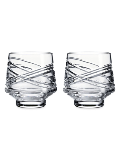 Waterford Aran Mastercraft Tumblers, Set Of 2 - 150th Anniversary Exclusive In Clear