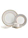 WEDGWOOD RENAISSANCE GREY 5-PIECE DINNERWARE SET