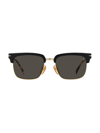 David Beckham Men's 55mm Rectangle Sunglasses In Black Gold Grey