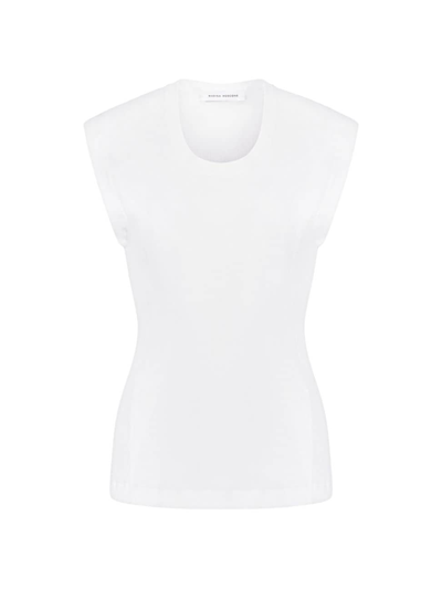 Marina Moscone Women's U-neck Tank Top In White