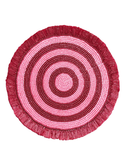 Von Gern Home Woven Fringe Placemats Set Of 4 In Pink