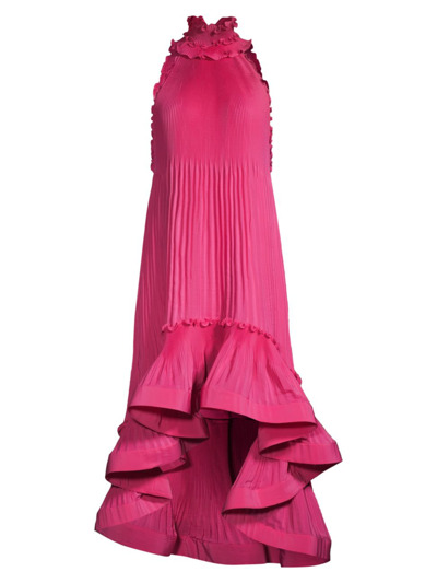 Ungaro Women's Aimee High-low Ruffle Dress In Madder Pink
