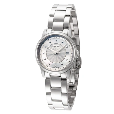 Mido Baroncelli Iii Automatic Mother Of Pearl Dial Ladies Watch M010.007.11.111.00 In Mother Of Pearl/silver Tone