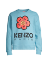 Kenzo Boke Flower Crewneck Sweatshirt In Cyan