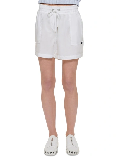 Dkny Jeans Womens Pull On Short High-waist Shorts In White