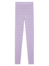 Givenchy Women's Legging Pants In 4g Jacquard In Mauve