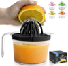 ZULAY KITCHEN 3-IN-1 MANUAL CITRUS JUICER REAMER CUP - INCLUDES 2 REAMERS, STRAINER & MEASURING CUP WITH HANDLE