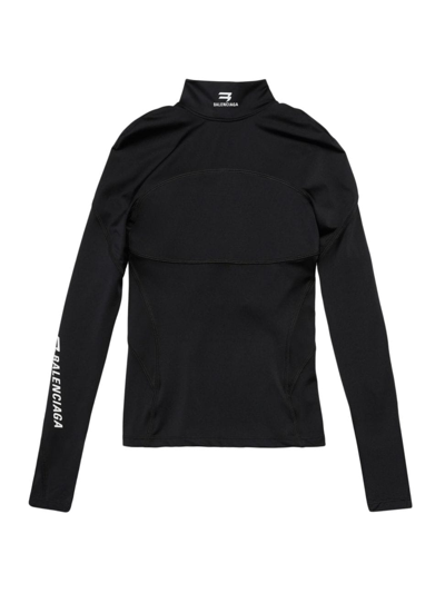 Balenciaga Sporty B Activewear Top In Black