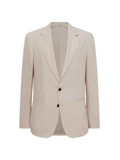 Reiss Mens Stone Kin Slim-fit Single-breasted Linen Blazer