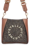 Stella Mccartney Mini Faux Leather Crossbody Bag In Black/ Pecan