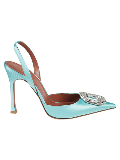 Amina Muaddi Camelia Slingback Pump In Blue