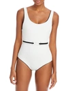 SOLID & STRIPED ANNEMARIE WOMENS REVERSIBLE POOL ONE-PIECE SWIMSUIT
