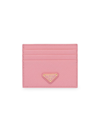 Prada Women's Saffiano Leather Card Holder In Pink