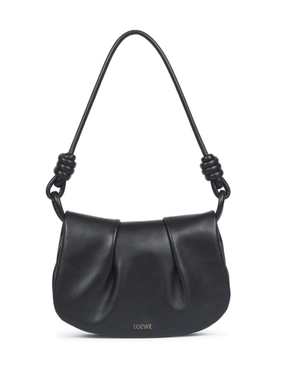 Loewe Leather Paseo Satchel Bag In Black