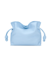 Loewe Flamenco Mini Leather Clutch In Dusty Blue