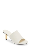 Givenchy G Cube Leather Mule Sandals In 105-ivory