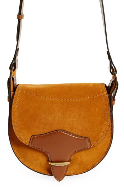 Isabel Marant Botsy Suede Crossbody Bag In Sienna