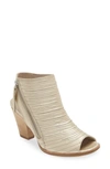 Paul Green Cayanne Peep Toe Sandal In Pale Gold Nappa Metallic