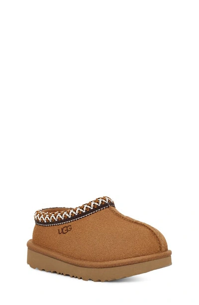 Ugg Kids' Unisex Tasman Ii Suede Slippers - Toddler In Chestnut