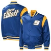 Starter Royal Chase Elliott Force Play Full-snap Varsity Jacket In Royal