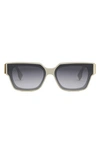 Fendi Oversized F Square Acetate Sunglasses In Grey