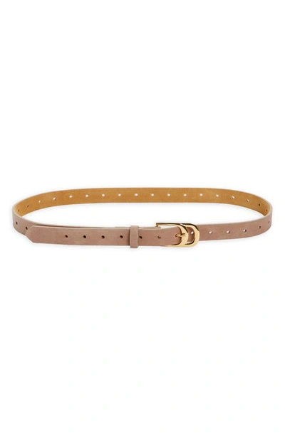 Ada Infinity Leather Belt In Parchment