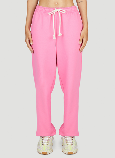 Acne Studios Face Patch Tracksuit Sweatpants In Pink