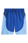 Zella Kids' Breakout Mesh Shorts In Blue Mazarine