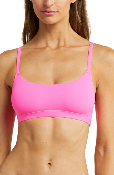 Skims Fits Everybody Scoop Neck Bralette In Neon Pink