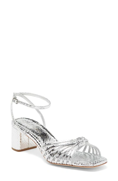 Loeffler Randall Women's Olivia Ankle Strap High Heel Sandals In Silver
