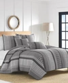 Nautica Gulf Shores Twin Quilt Set Bedding In Gray