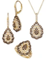 Le Vian Chocolate Diamond Nude Diamond Teardrop Cluster Jewelry Collection In 14k Gold In Brown