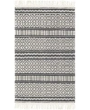 Surya Farmhouse Tassels Fts 2300 Charcoal Rug In Black