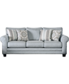 Furniture Of America Karleigh Rolled Arm Sofa In Blue