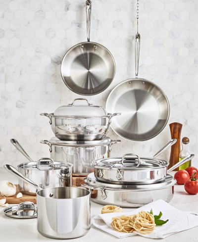 All-clad 14-pc. Stainless Steel Cookware Set In Silver