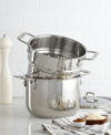 All-clad Stainless Steel 6 Qt. Covered Multi-pot With Pasta Insert In Silver