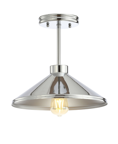Jonathan Y Cisco Modern Farmhouse Led Pendant In Silver