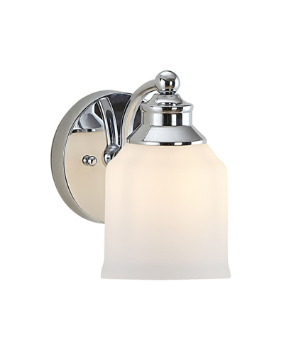Jonathan Y Lydia 1-light Glass Farmhouse Cottage Led Vanity Light In Silver