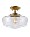 Jonathan Y Marfa Farmhouse Modern Led Flush Mount In Gold