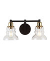 Jonathan Y Manhattan Vintage-like 2-light Industrial Rustic Led Vanity In Gold