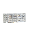 Jonathan Y Evelyn Crystal Rectangle 2-light Glam Modern Led Vanity Light In Silver