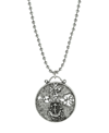 SYMBOLS OF FAITH PEWTER CHRISTIAN MEDALLION WITH CROSS ANCHOR DOVE NECKLACE