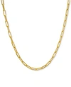 ITALIAN GOLD MEDIUM PAPERCLIP LINK CHAIN NECKLACES IN 14K GOLD