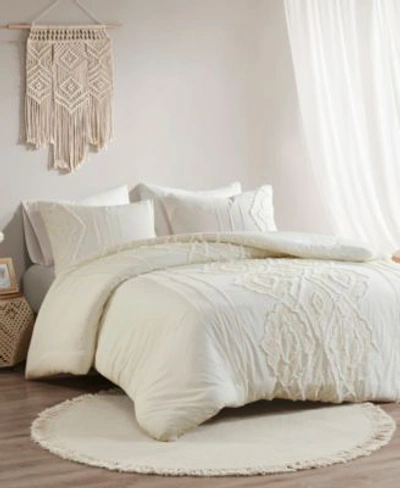 Madison Park Margot Cotton Duvet Cover Sets Bedding In White